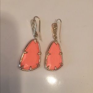 Kendra Scott earrings in coral